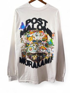 Takashi Murakami x Post Malone Love Hate Long Sleeve Shirt Size Men’s XL (NWT)
